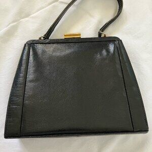 Vintage black leather purse